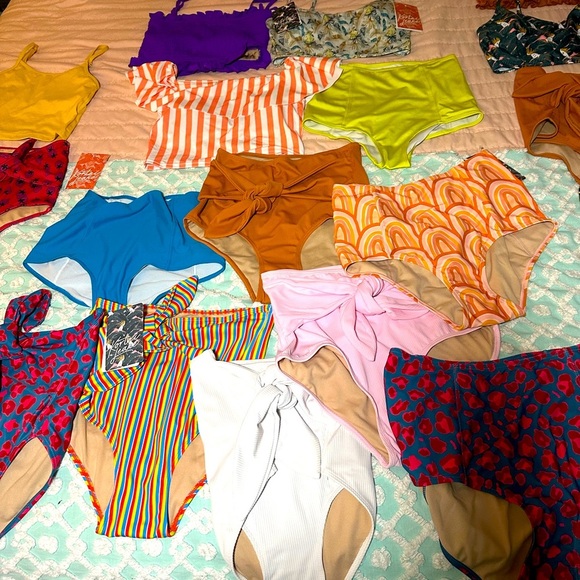 KORTNI JEANE High-Waisted Swim Bottoms “Vibrant Leopard” Sz S - NWT - Picture 8 of 8